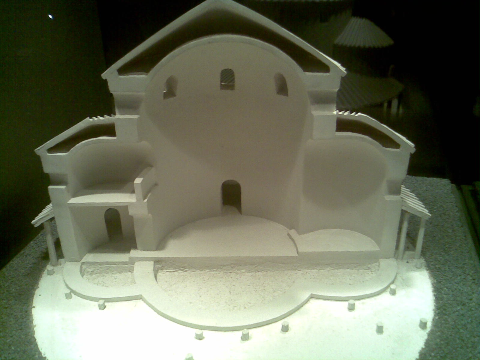 Model jednoho z kostelů